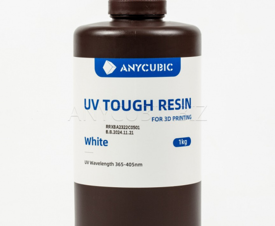 Фото 3 - БІЛА Гнучка фотополімерна смола Anycubic Flexible Tough Resin WHITE 1КГ