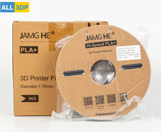 Фото 5 - Чорний Високошвидкісний філамент для швидкісного друку Hi-Speed PLA+ JAMGHE 1,75 мм 1kg