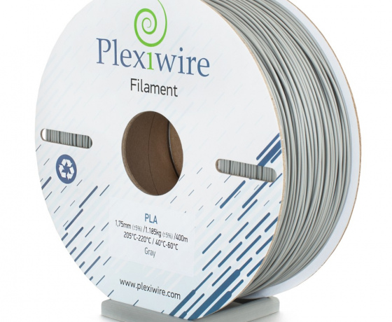 Фото 3 - PLA пластик Plexiwire для 3D принтера сірий 400м / 1.185кг / 1.75мм