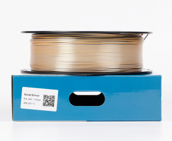 Фото 3 - Золото Срібло Пла Пластик Шовковий | PLA SILK Gold Silver 1кг | 1.75мм | 330м