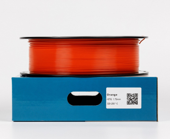 Фото 2 - Помаранчевий PETG (ПЕТГ) coPET пластик для 3D принтера 1кг | 1.75мм | 330м