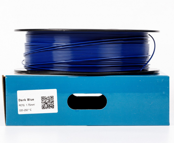 Фото 3 - Темно-синій PETG (ПЕТГ) coPET пластик для 3D принтера | DarkBlue PETG 1кг | 1.75мм | 330м