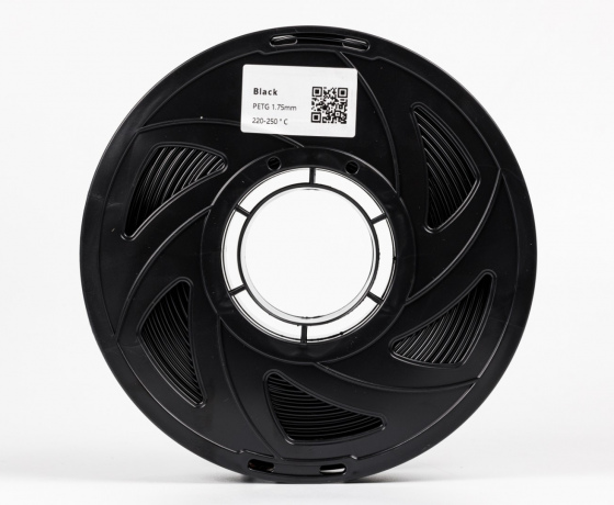 Фото 3 - Чорний PETG (ПЕТГ) coPET пластик для 3D принтера | Black PETG 1кг | 1.75мм | 330м
