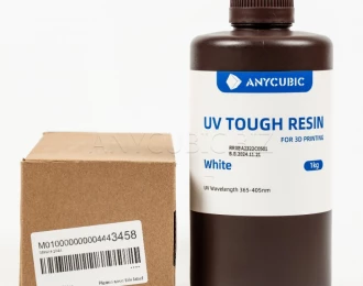 БІЛА Гнучка фотополімерна смола Anycubic Flexible Tough Resin WHITE 1КГ